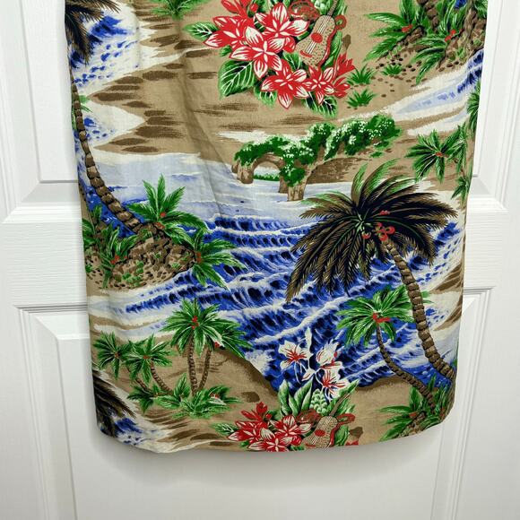 Talbots Wms 6 Sleeveless Hawaiian Tropical Print Shift Dress Resortwear Vacation - Picture 6 of 11